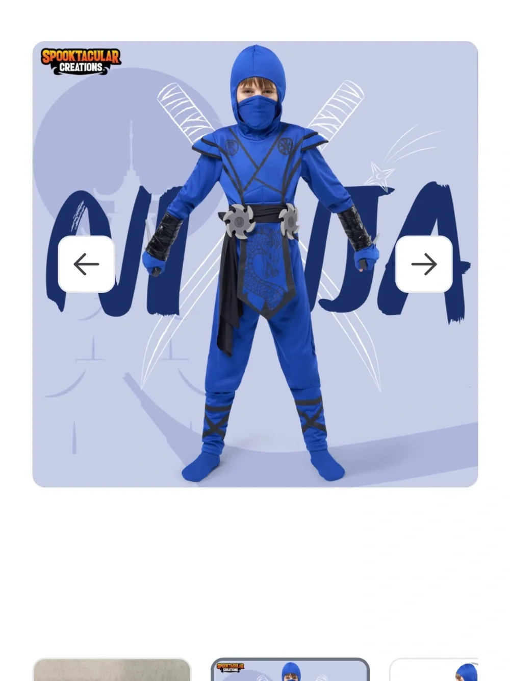 Spooktacular Creations Halloween Ninja Costume